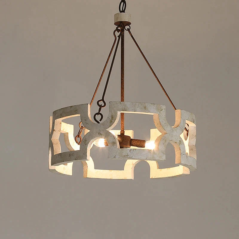 Afralia™ Rustic Wood Chandelier Pendant Light for Home, Restaurant, and Shop