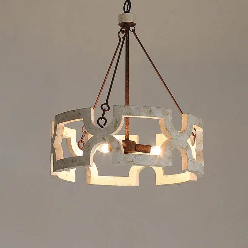 Afralia™ Rustic Wood Chandelier - Rural Living Room Dining Room Pendant Lamp