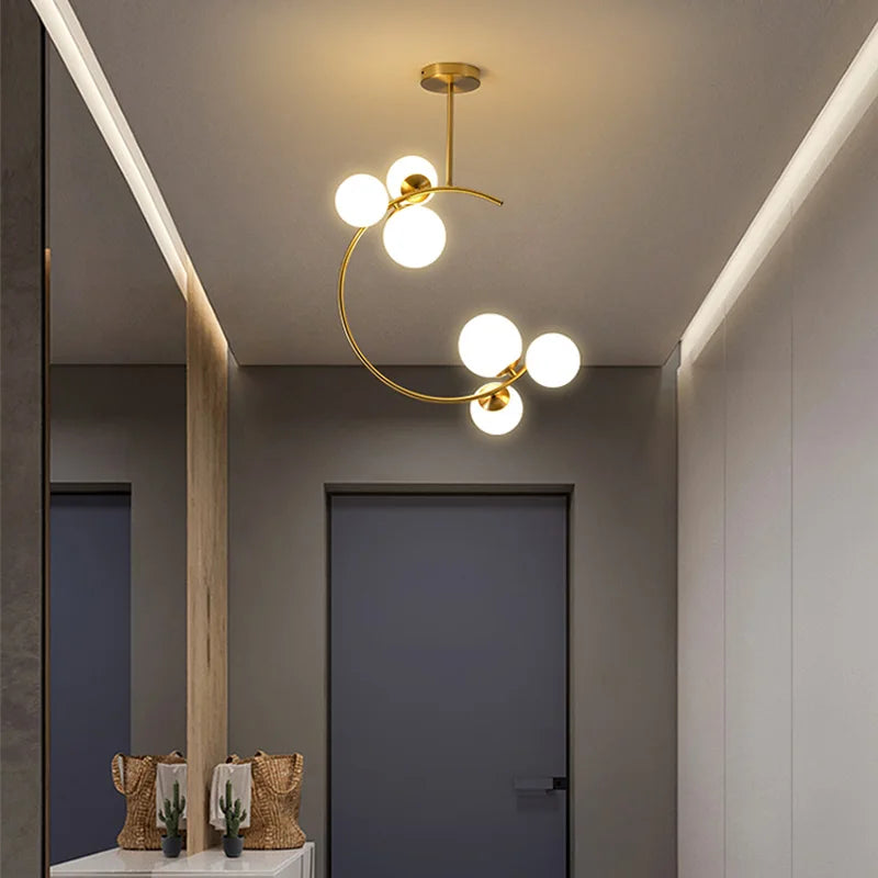 Afralia™ Glass Ball Chandeliers: Modern Nordic Design for Home Decor & Kitchen Lighting