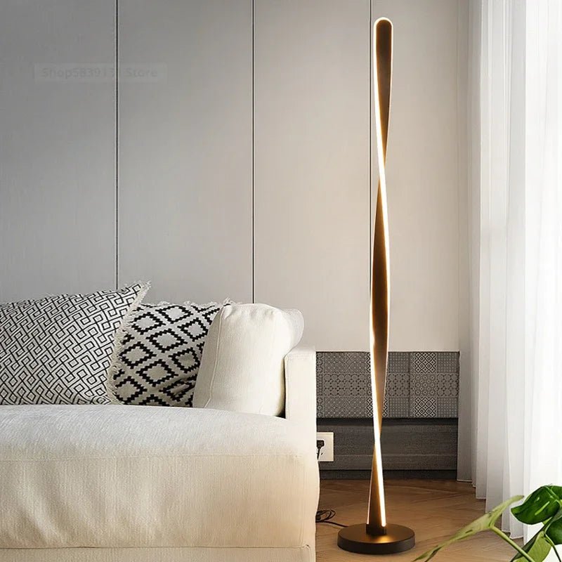 Afralia™ Aluminum Floor Lamp: Modern Free Standing LED Dimmable Lights