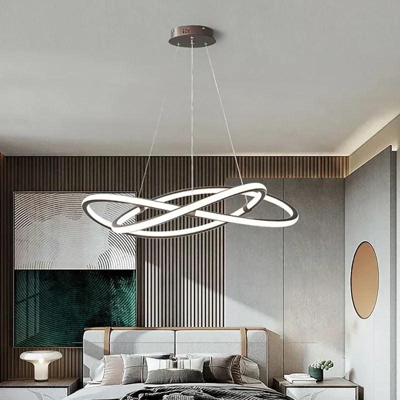 Afralia™ Modern LED Pendant Lamp - Designer Fixture with Remote Control for Living, Dining, and Bedroom Decor