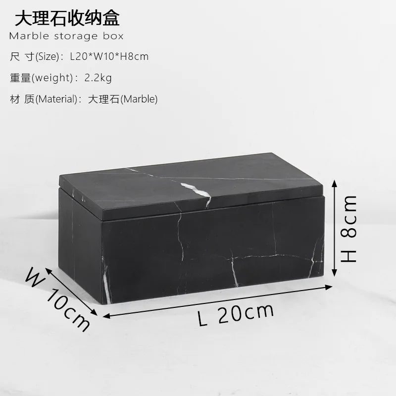 Afralia™ Marble Jewelry Organizer Canister for Bathroom Storage