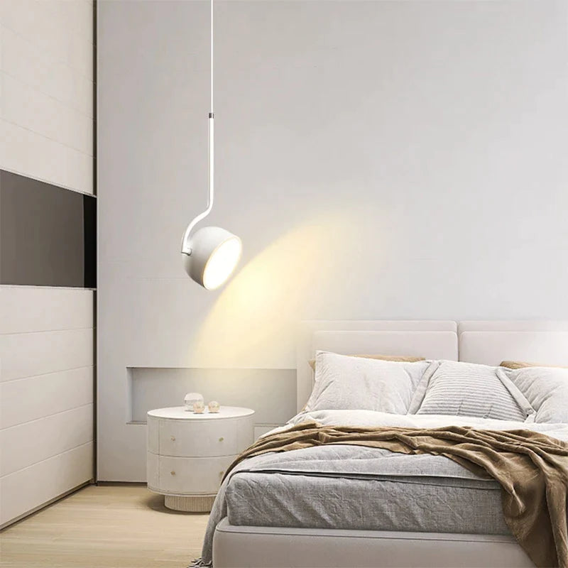 Afralia™ Spoon Iron LED Pendant Light for Minimalist Illumination in Living Spaces