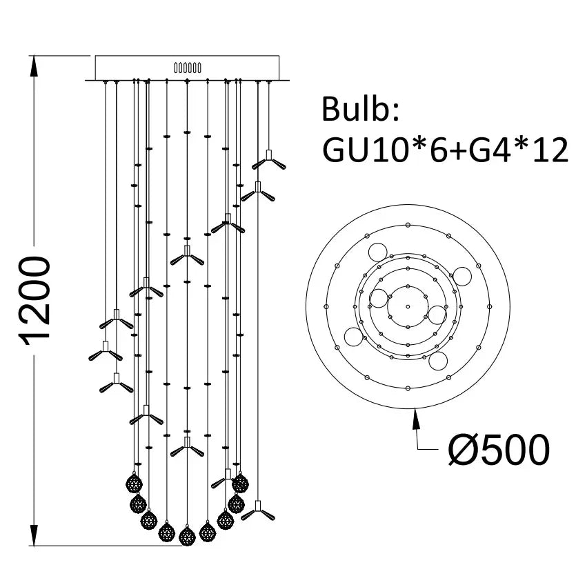 Afralia™ Elegant Crystal Chandeliers for High Ceiling Living Room Foyer Staircase Lighting