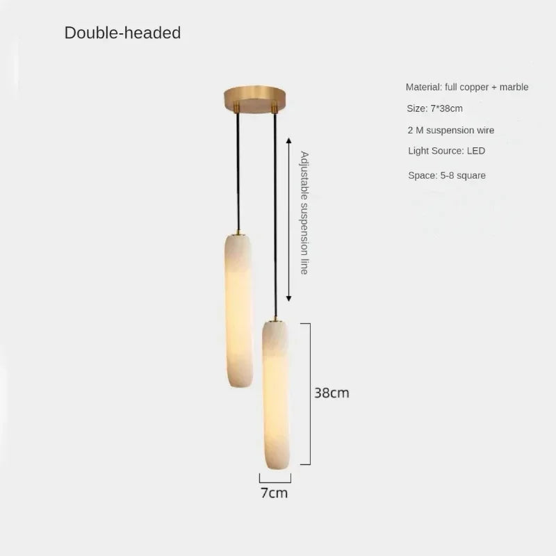 Afralia™ Marble Pendant Light for Bedroom Living Room Dining Room in Modern Luxury Style