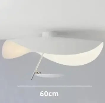 Afralia™ Lederam Manta Pendant: Industrial Black & Gold Ceiling Light with Lotus Leaf Design