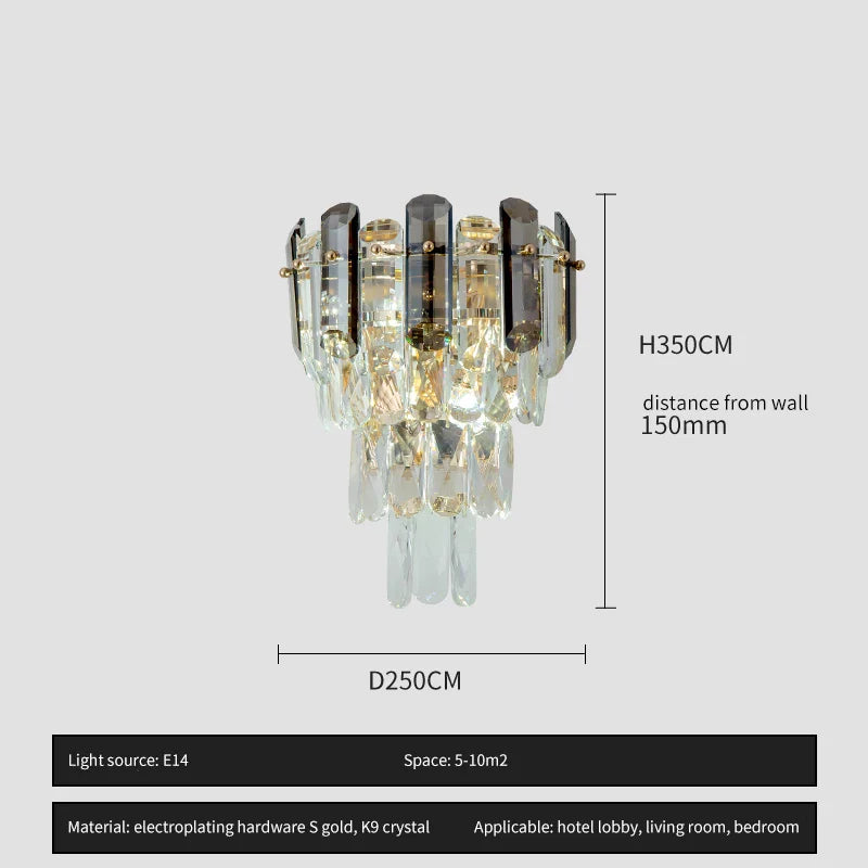 Afralia™ Luxury Crystal Chandelier for Living Room, Bedroom, and Restaurant