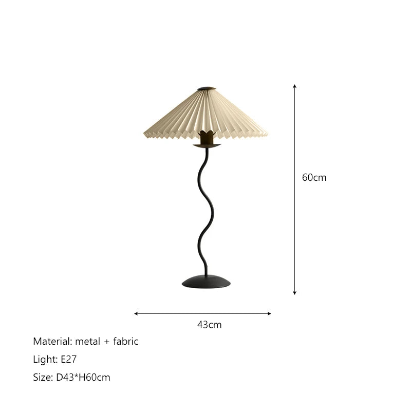 Afralia™ Pleated Fabric LED Floor Lamp for Nordic Minimalist Home Decor