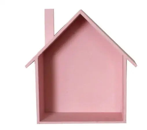 Afralia™ Retro Colored House Shelf Wall Decor for Children's Bedroom