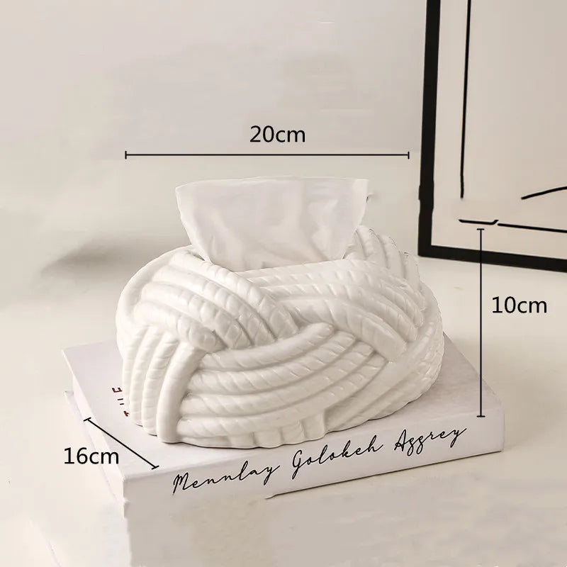 Afralia™ Silver Twine Grain Tissue Box & Napkin Holder Set for Home Decor Organization