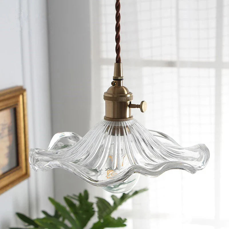 Afralia™ Lotus Leaf Pendant Lights: Modern Nordic Glass Pendant Lamp for Bedroom, Dining Room, Kitchen