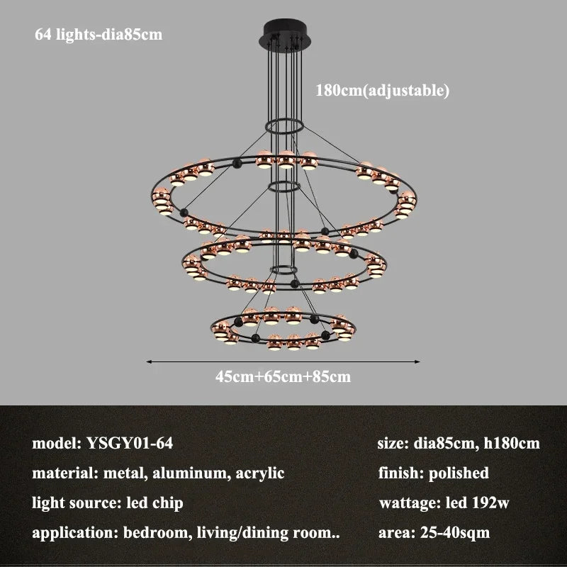 Afralia™ Stainless Steel Pendant Lamp: Modern Luxury Chandelier for Living Room, Bedroom, and Restaurant
