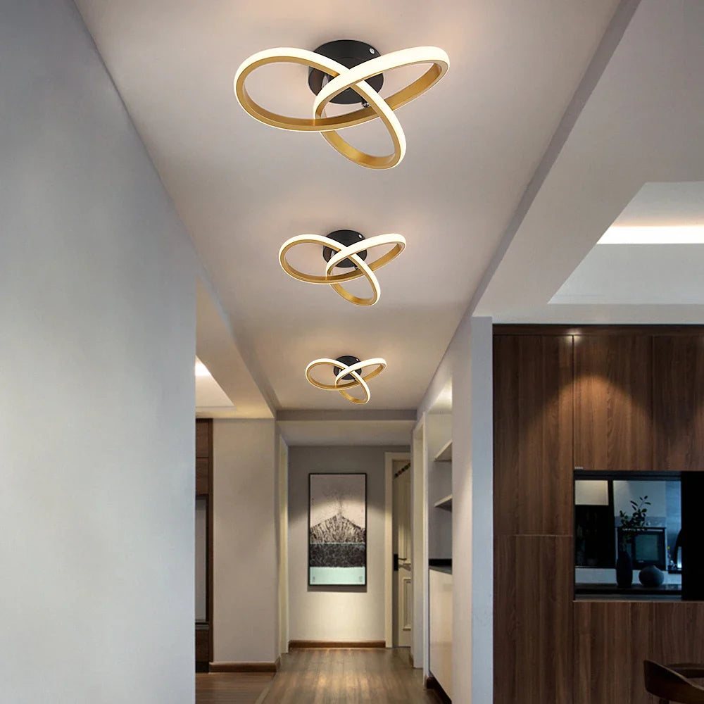 Afralia™ Twisted Acrylic LED Ceiling Chandelier for Modern Home Decor & Lighting
