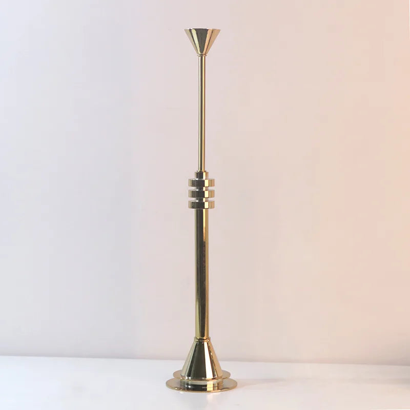Afralia™ Gold Geometric Candle Holder Candelabrum for Wedding Centerpieces and Home Decoration