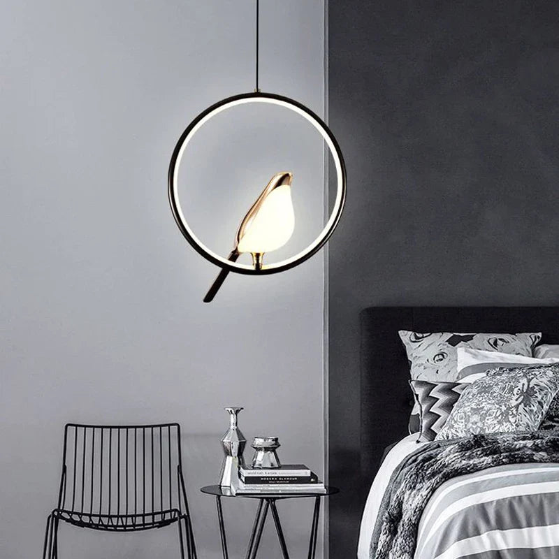 Afralia™ LED Pendant Lamp for Bedroom Interior Hanging Chandelier Fixture