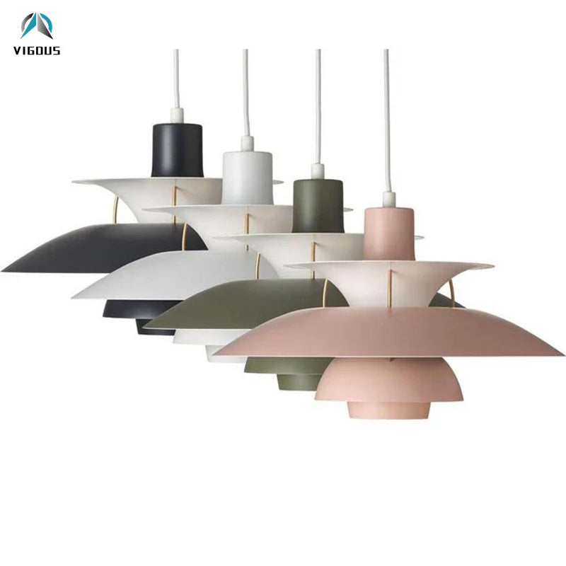Afralia™ Nordic Colorful Umbrella LED Pendant Light for Dining Room