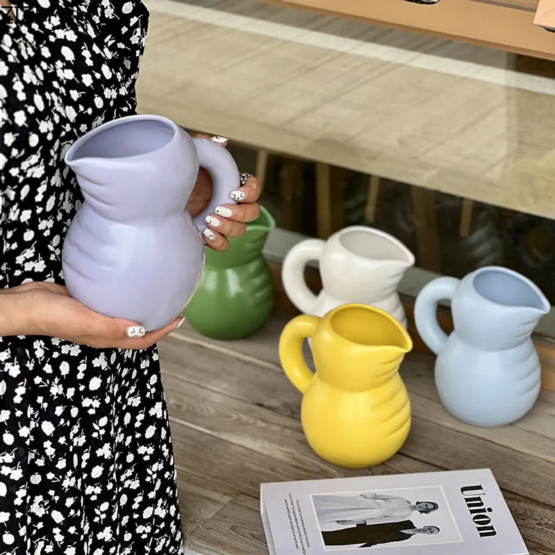 Afralia™ Multicolour Ceramic Vase for Modern Room Decor