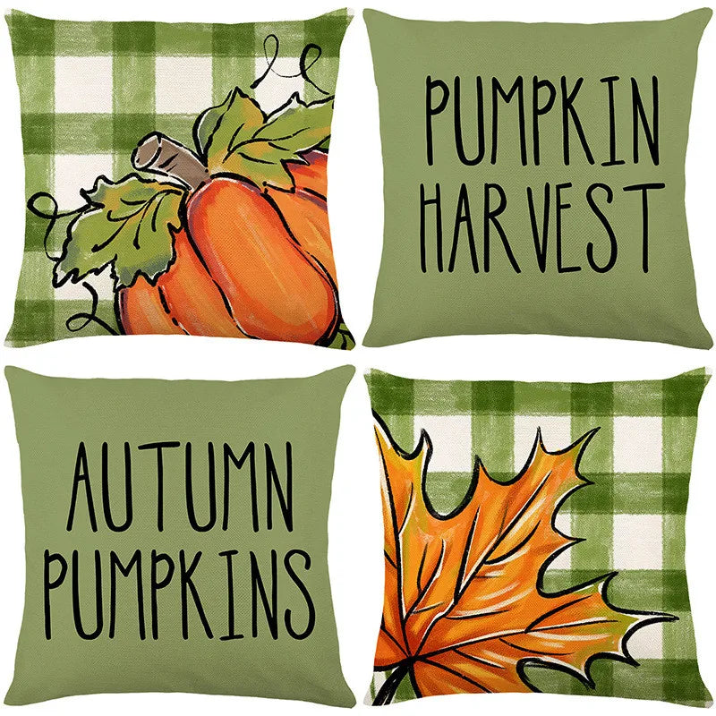 Afralia™ Thanksgiving Pumpkin Throw Pillow Cover Home Decor Sofa Cushion Bedroom Pillowcase