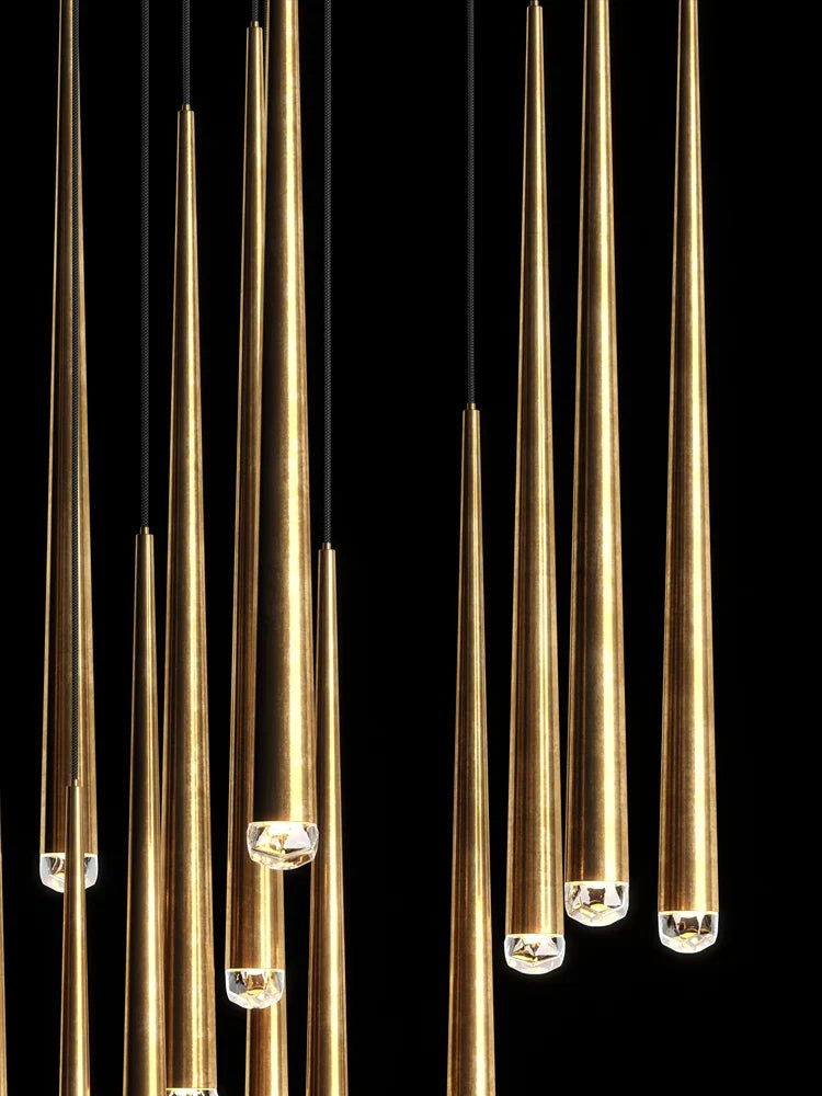 Afralia™ Conical LED Nordic Chandelier: Modern Designer Interior Decoration Lighting