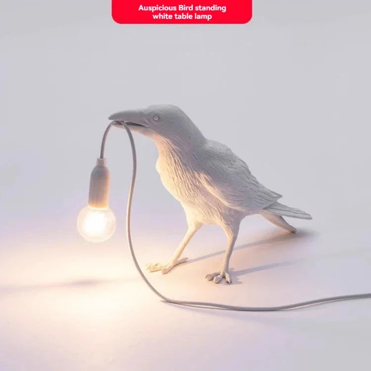 Afralia™ Lively Bird Resin Table Lamp - Home Decor Lighting for Bedroom, Living Room