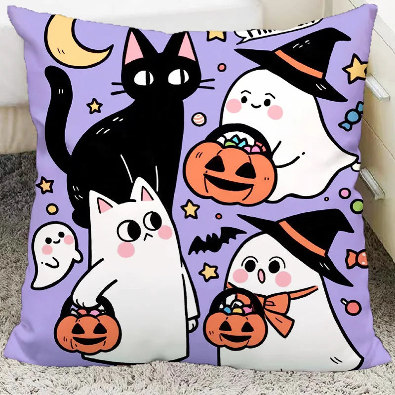 Afralia™ Halloween Plush Cartoon Pillow for Living Room and Bedroom, Festive Decoration
