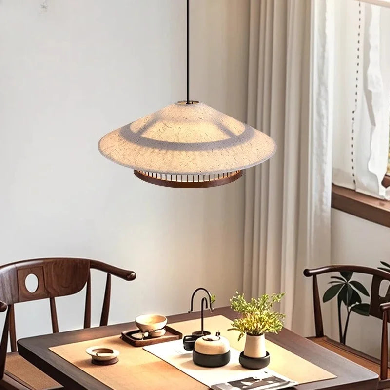 Afralia™ Three-Head Walnut Color Dining Table Lamp Fixture with LED Chandeliers