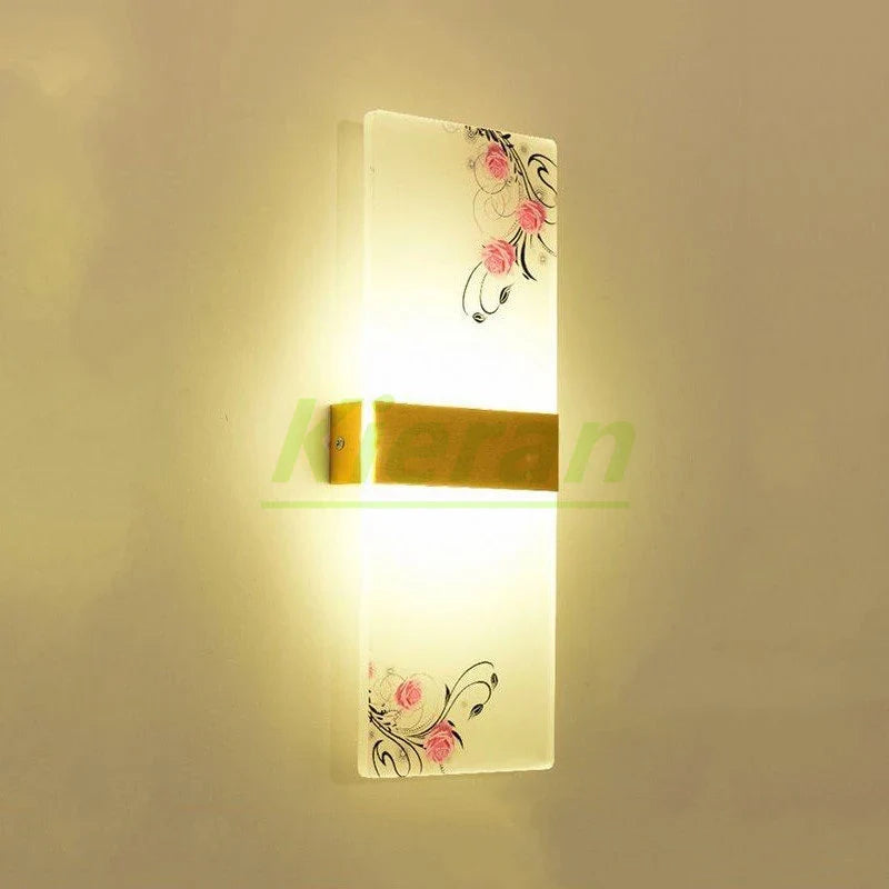 Afralia™ Flower LED Wall Lamp for Bedroom Study Restaurant Living Room Decoration
