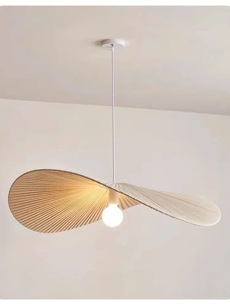 Afralia™ Fabric Hat Pendant Lights for Home Decoration, Nordic Minimalist Style