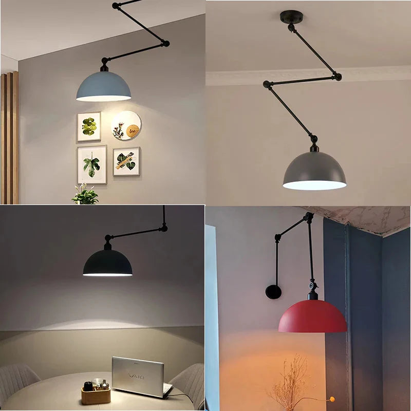 Afralia™ Modern Multicolor Metal Pendant Light for Dining Room, Study, Bar - Rotatable Ceiling Lamp