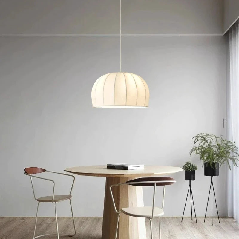 Afralia™ Elegant Silk Pendant Light for Dining Living Bedroom