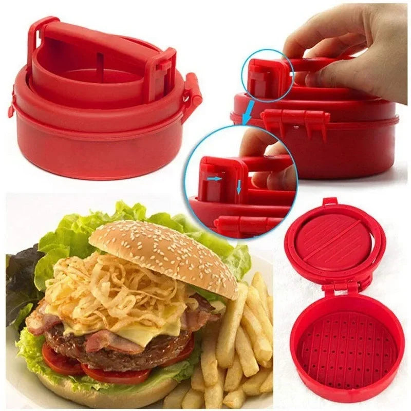 Afralia™ Hamburger Meat Presser & Filling Maker - Manual Burger Press & Maker - Plastic Version