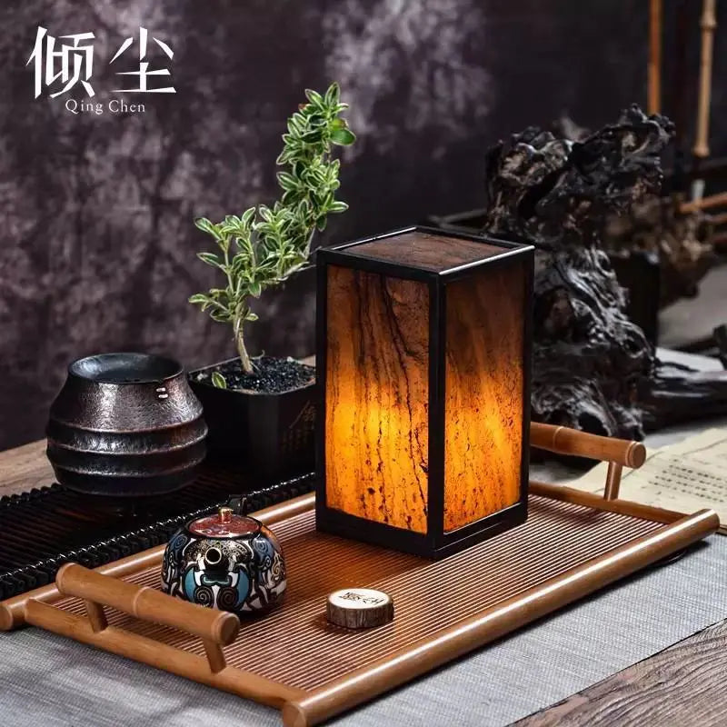 Afralia™ Hedge Stone Candle Holder: Ancient Decorative Amber Table Lamp