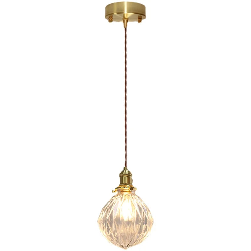 Afralia™ Modern LED Glass Copper Pendant Lamp | Nordic Style Hanging Light Fixtures
