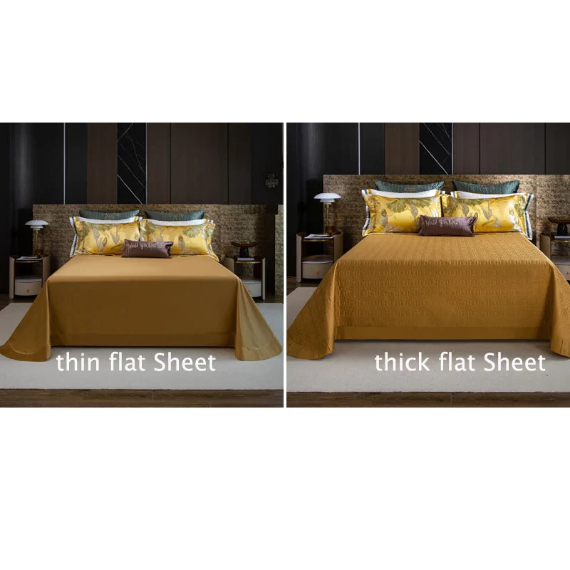 Afralia™ Jacquard Bedding Set in 1000TC Egyptian Cotton, Queen/King Size Bedlinens