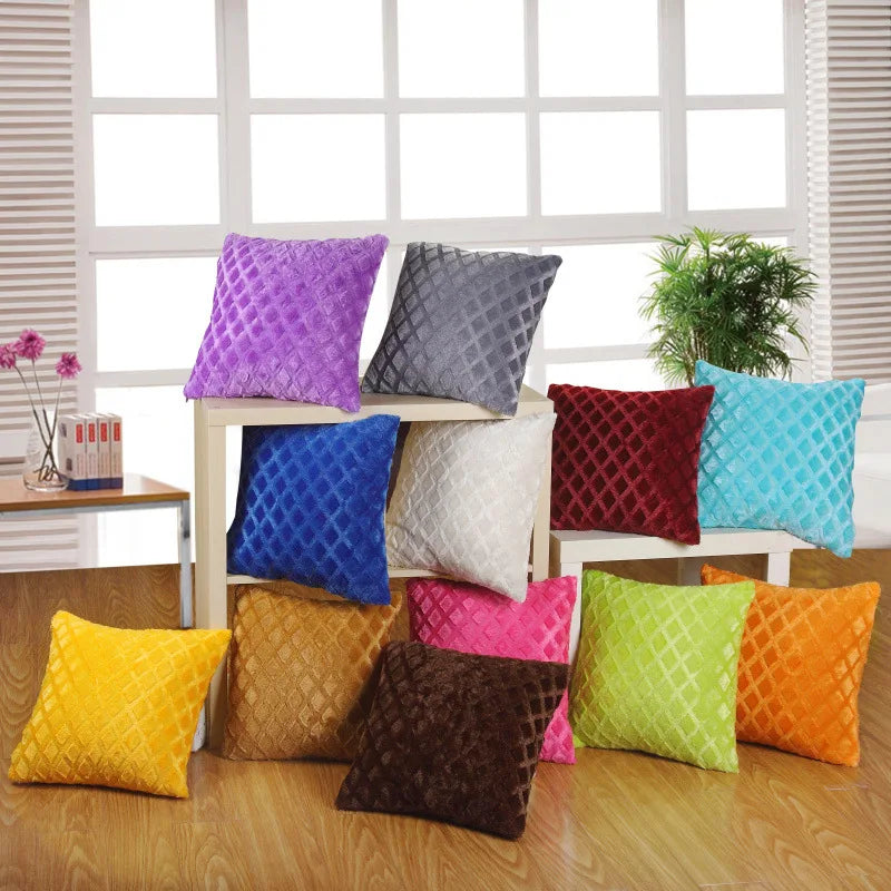 Afralia™ Plush Diamond Pattern Sofa Cushion - Soft Comfort for Adults & Children