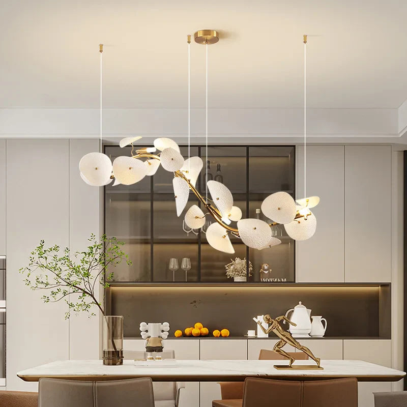 Afralia™ Luxury Ceramics Pendant Ceiling Chandelier LED Dining Table Light