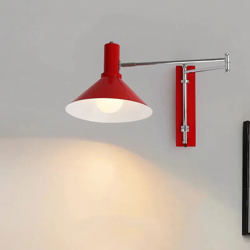 Afralia™ Swing Arm Wall Lamp: Extended Arm Foldable Retro Reading Light