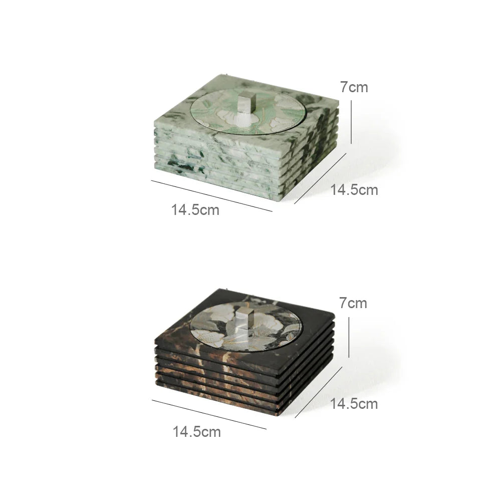 Afralia™ Marble Jewelry Box: Vintage Decorative Trinket Storage Container with Lid