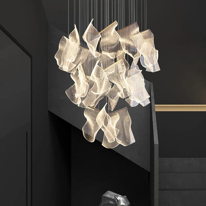 Afralia™ Modern Acrylic Staircase Chandelier for Living Room and Restaurant