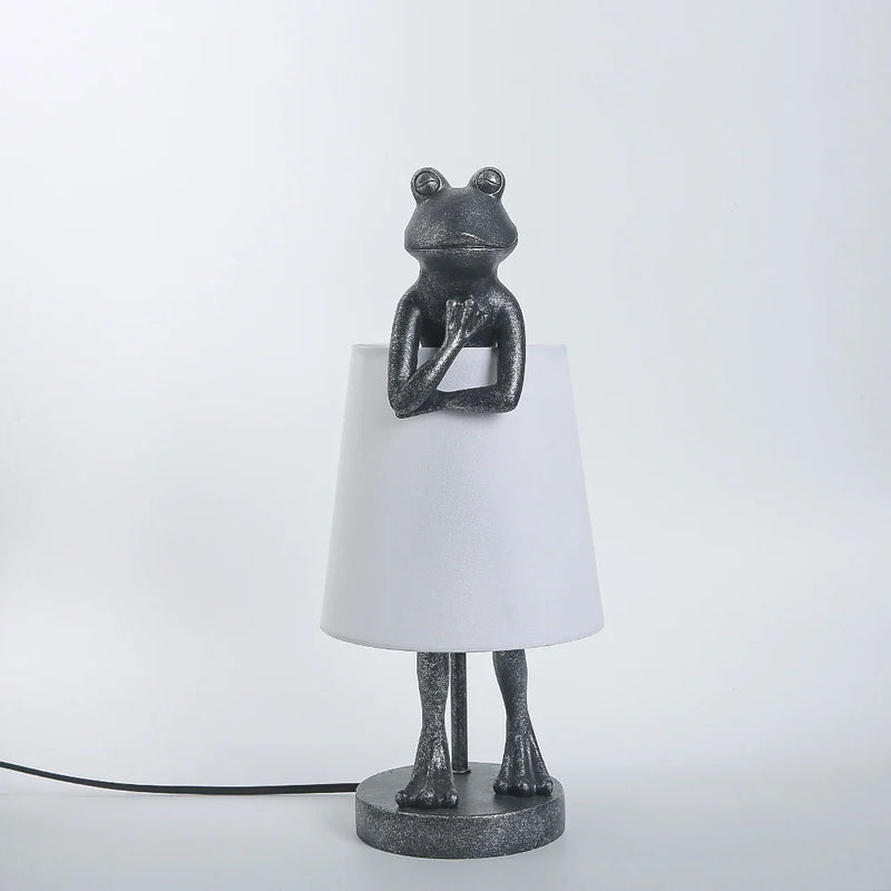 Afralia™ Frog Resin Desk Lamp: Retro Design LED Bedroom Lighting Fixture