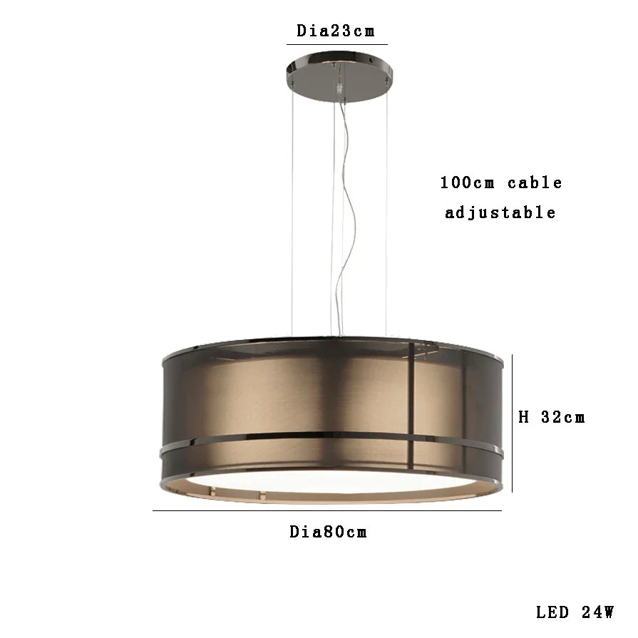 Afralia™ Designer Fabric Ceiling Pendant Light | Luxury Round Hanging Lamp