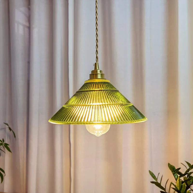 Afralia™ Glass LED Pendant Lights in Retro Style for Home Decor