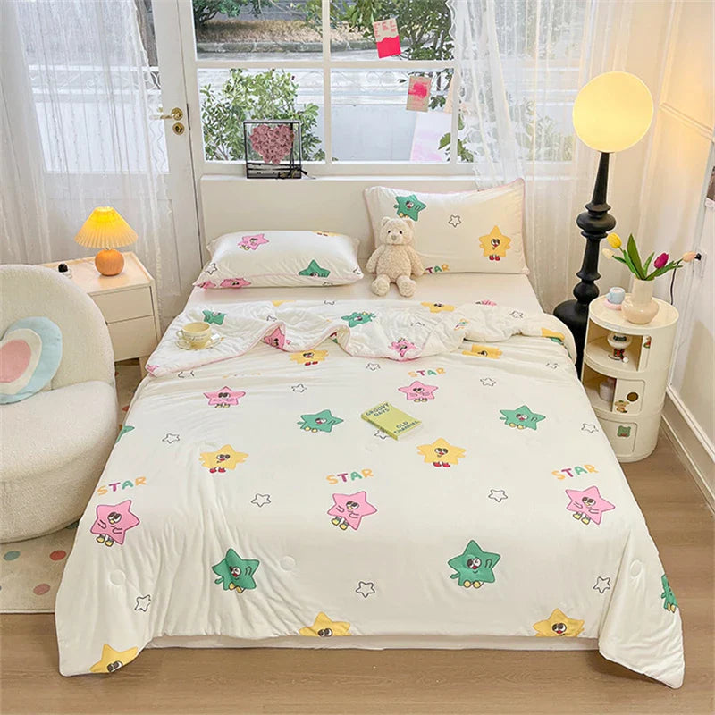 Afralia™ Kids' Summer Quilt: High-End Knitted Fabric, Super Soft & Breathable Comforter