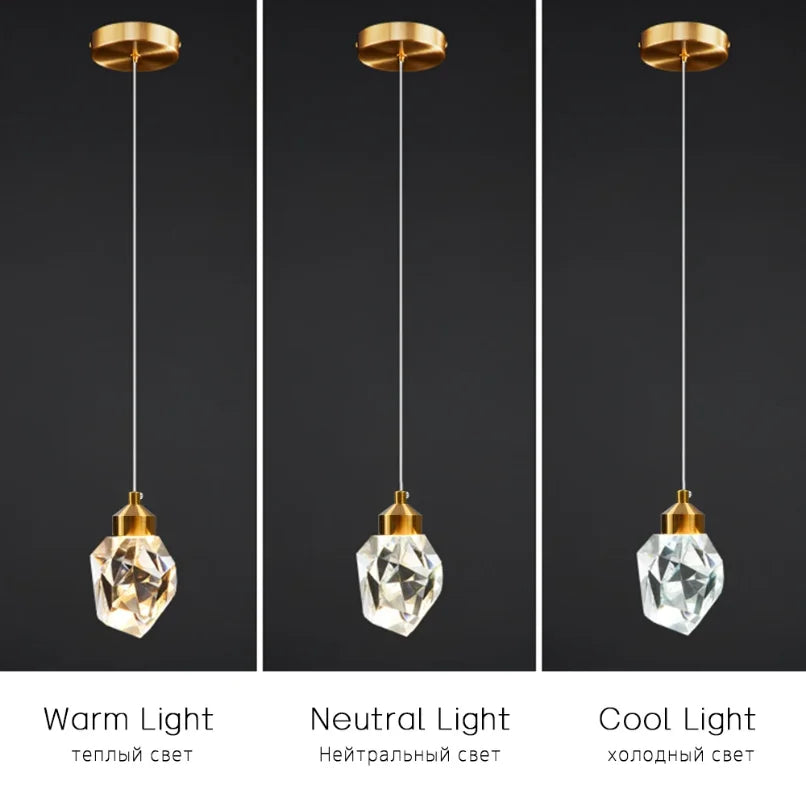 Afralia™ Crystal Pendant Light: Elegant Lighting for Bedroom, Hotel, Restaurant, and Kitchen Island