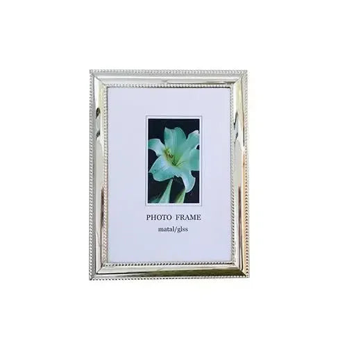 Afralia™ Simple Silver-plated Metal Picture Frame