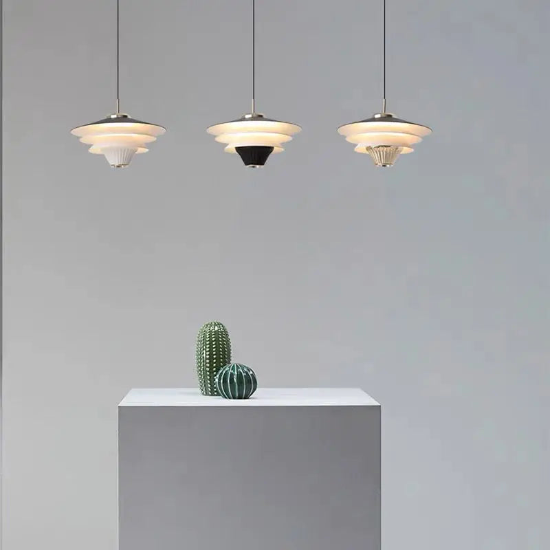 Afralia™ Cream Wind Milk Glass Pendant Lights LED E27 Modern Kitchen Island Dining