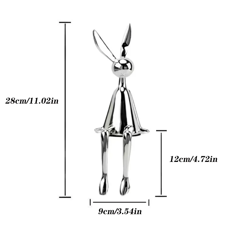 Afralia™ Rabbit Sculpture: Unique Nordic Home Decor Figurine for Christmas Interior Gift & Desk Decor