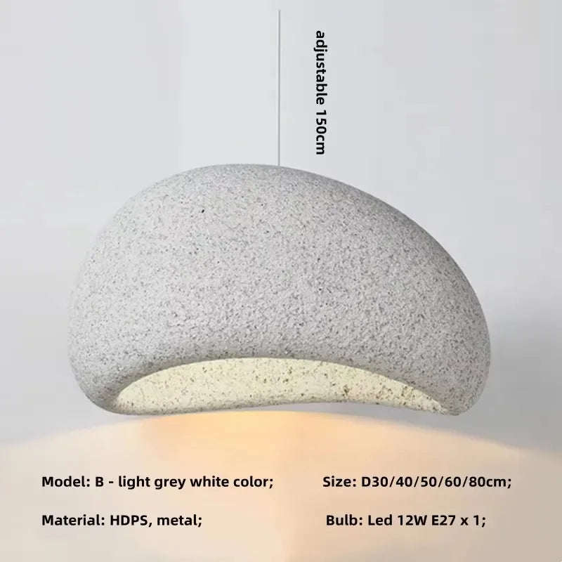 Afralia™ Wabi Sabi E27 LED Pendant Light - Nordic Minimalism Loft Hang Lamp