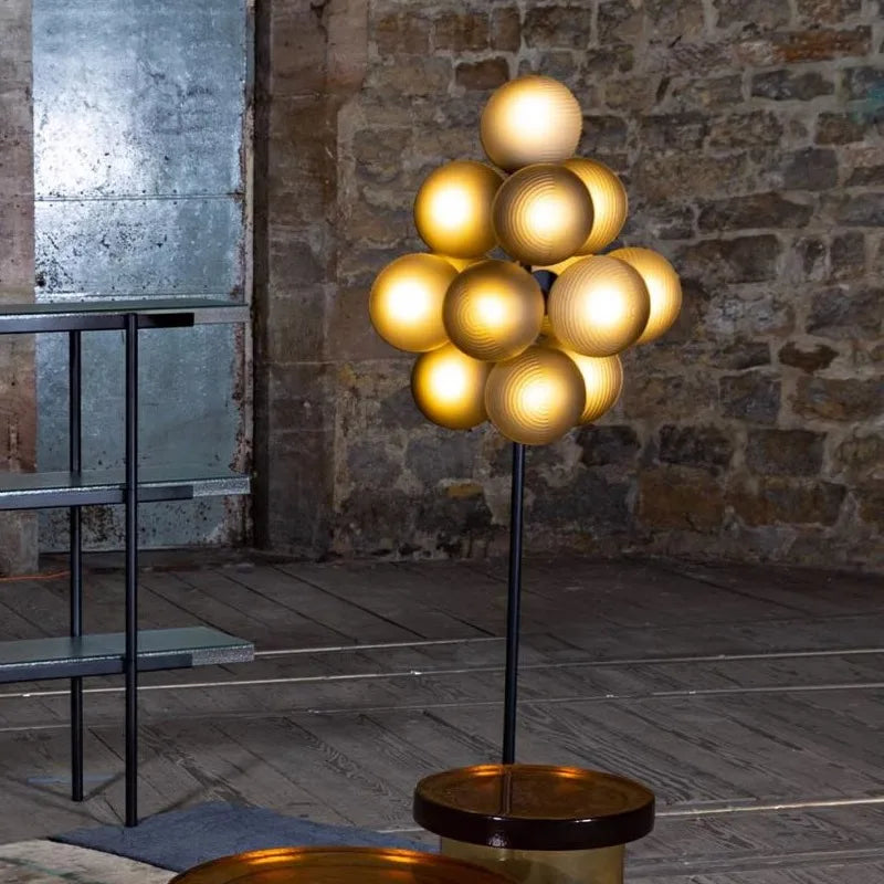 Afralia™ Glass Bubble Floor Lamp: Modern Nordic LED Lighting for Living Room and Bedroom