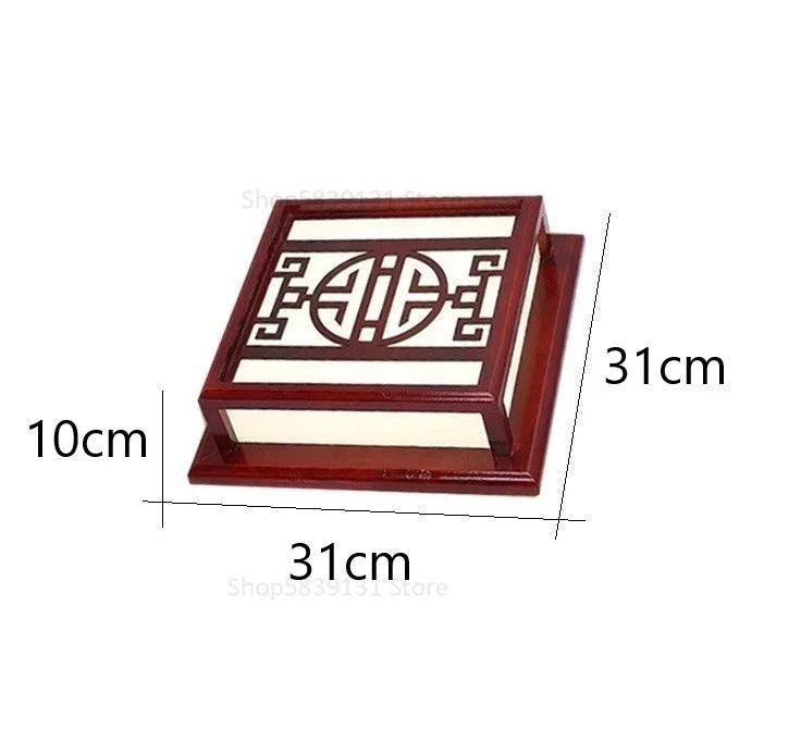 Afralia™ Wooden Ceiling Lights: Modern Chinese Style, Solid Wood Lamps for Living Room and Bedroom